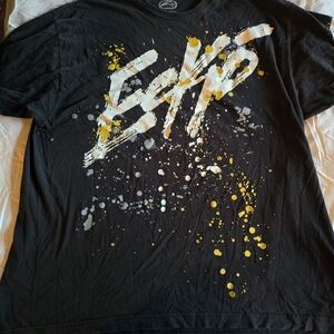 Ecko Unlimited Black Long Sleeve Tee with Yellow and White Accents